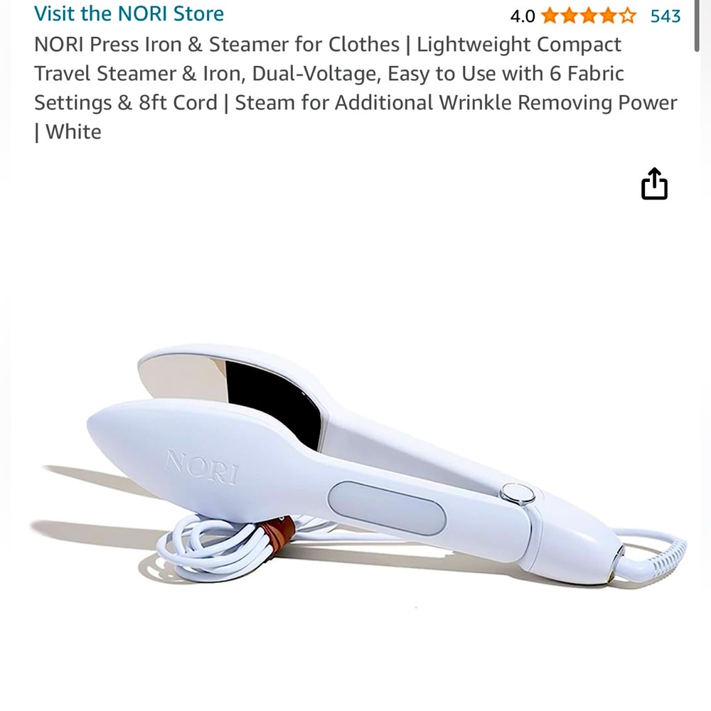 Nori steam iron
